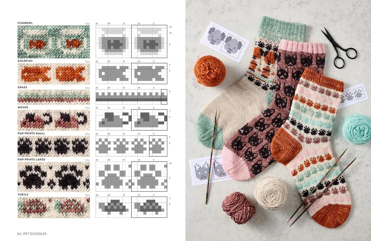 The Doodle Sock Knit Directory: 200 mix & match motifs to design and knit your own socks