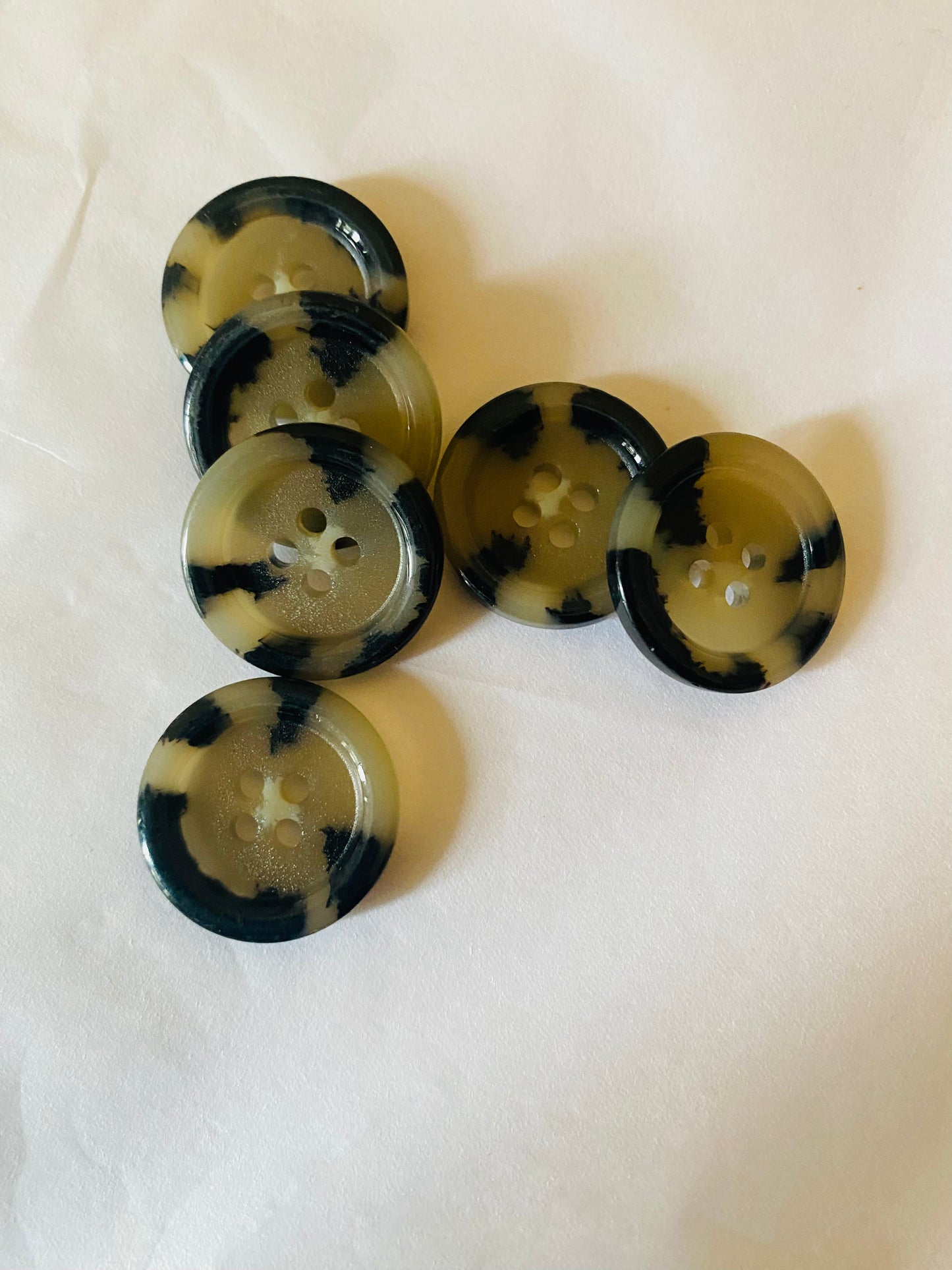 Tortoiseshell Galalith Buttons DeKnofa