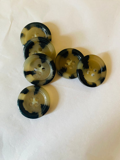 Tortoiseshell Galalith Buttons DeKnofa