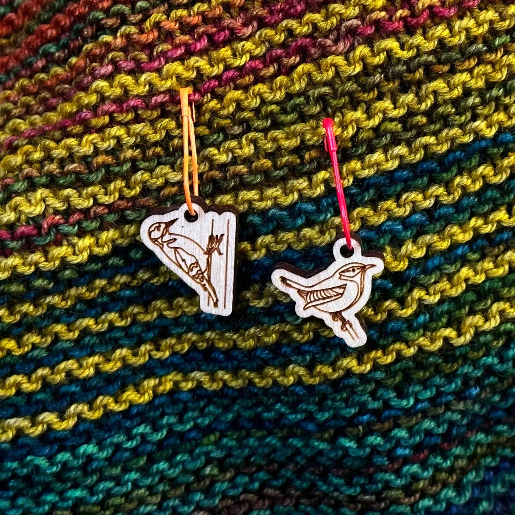 Yarnistry - British birds stitch markers Yarnistry