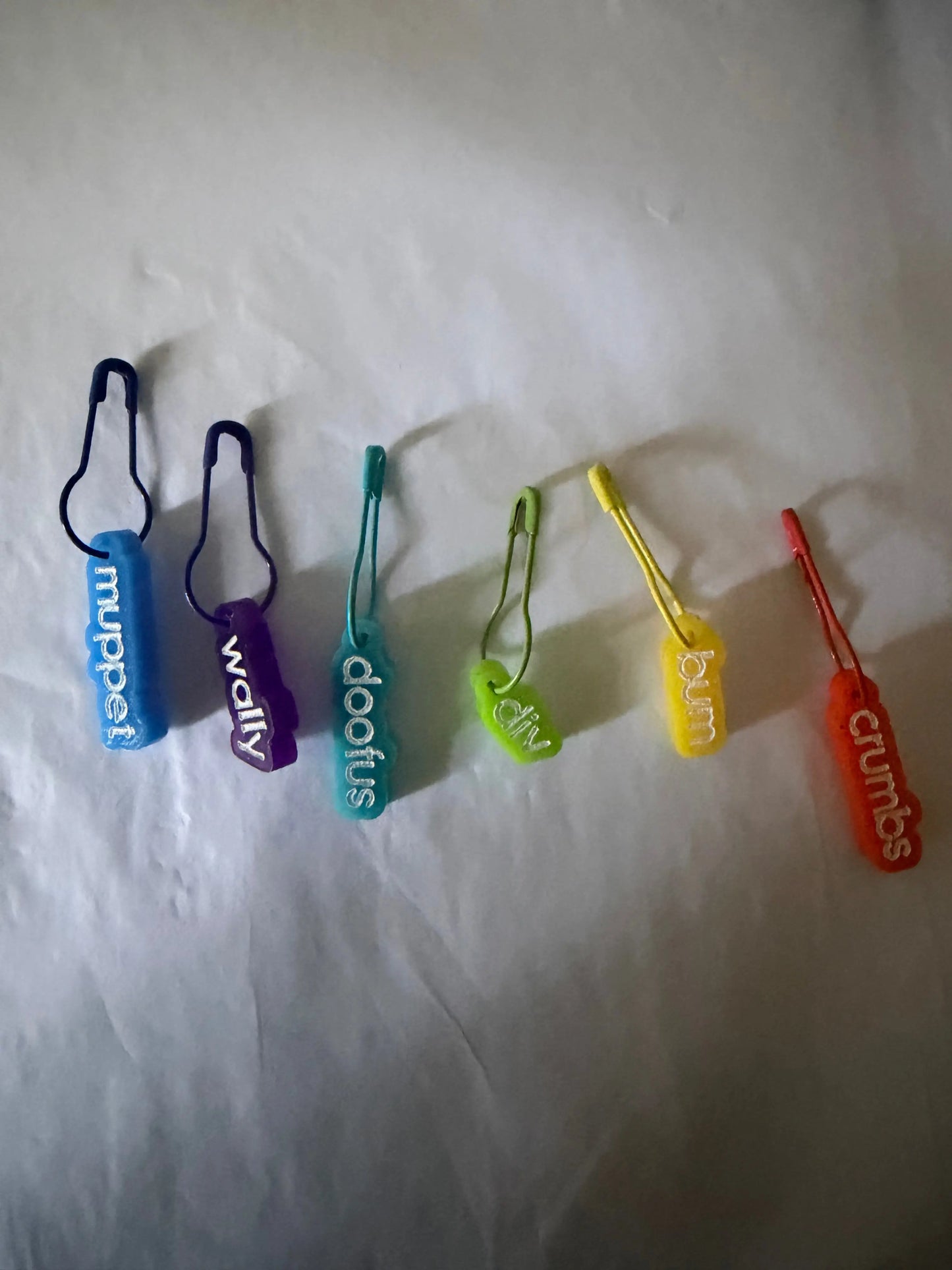 Yarnistry - Child-friendly swears stitch markers Yarnistry
