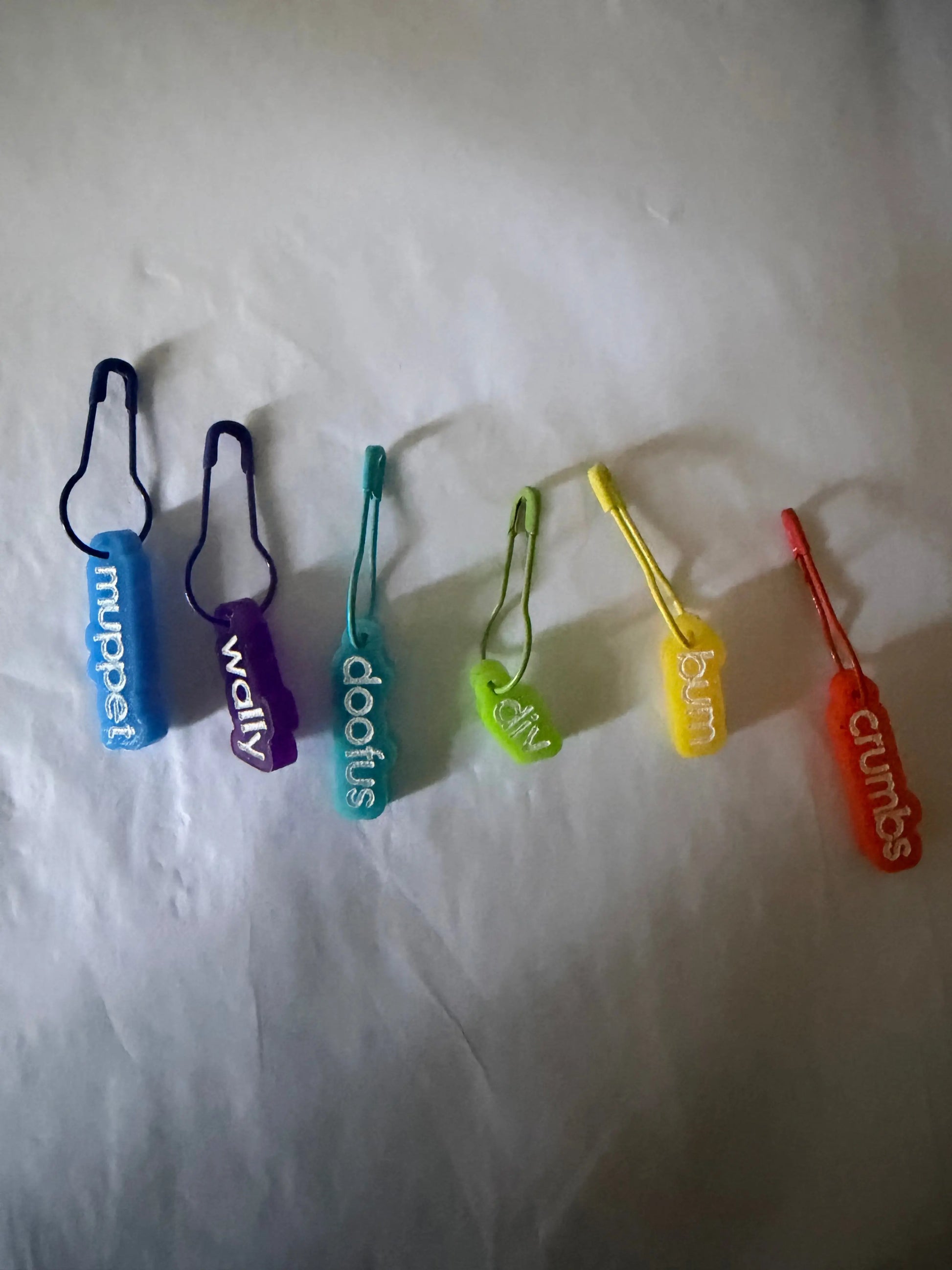 Yarnistry - Child-friendly swears stitch markers Yarnistry
