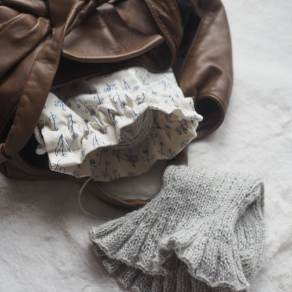 The Knitting Swan - Flower Doodles Yarn Bag
