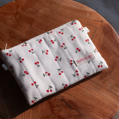 The Knitting Swan - Cherries Notion Pouch