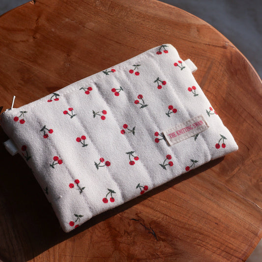 The Knitting Swan - Cherries Notion Pouch