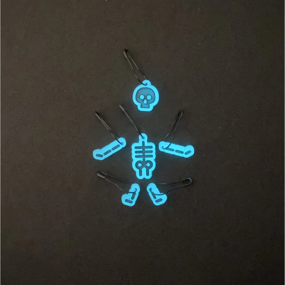 Yarnistry -  Glow in the dark Skeleton stitch markers