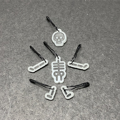 Yarnistry -  Glow in the dark Skeleton stitch markers