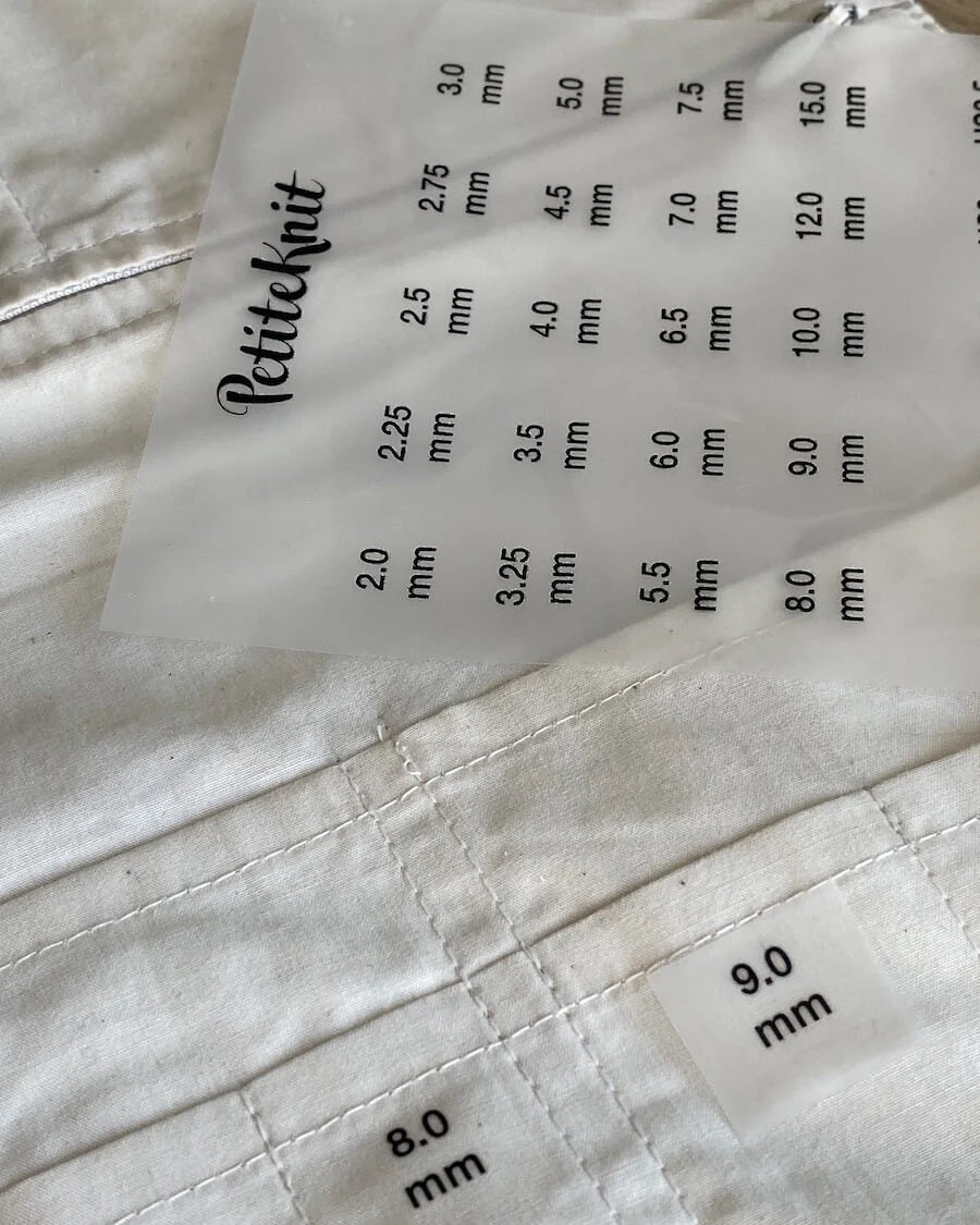 PetiteKnit Iron-on labels for Knitter's Needle Cases